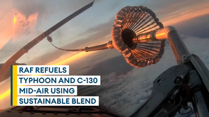 RAF successfully trials sustainable fuel mix in mid-air refuelling of Typhoon and C-130