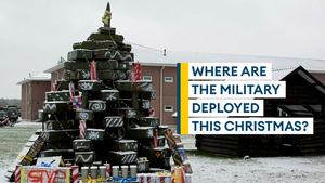 Where are British military personnel deployed at Christmas?