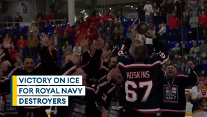 Royal Navy Destroyers shock RAF to win first Inter Services ice hockey title in seven years