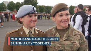Mum and daughter keep it in the family with Army training