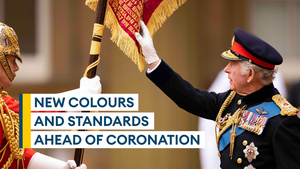 Historic occasion as King presents new Colours and Standards to Armed Forces