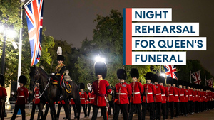 Military in pre-dawn rehearsals for Queen's funeral 