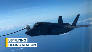 US Air Force's flying filling station refuels F-35s in UK
