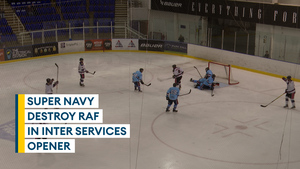 Royal Navy Destroyers kick off Inter Services Ice Hockey tournament with comfortable win over RAF