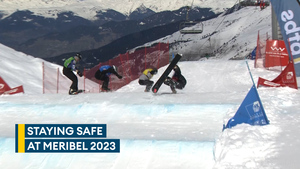 What injuries are the Meribel snowboarders looking to avoid?