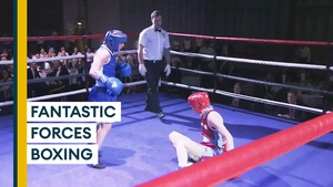 HMS Queen Elizabeth hosts action-packed boxing night