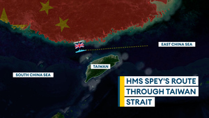 HMS Spey travels through Taiwan Strait, angering Chinese