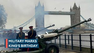 British Army troops fire gun salutes across the UK for King Charles' birthday