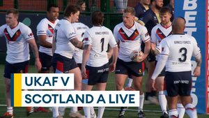 The battle lines are drawn as UKAF men face Scotland A in rugby league clash