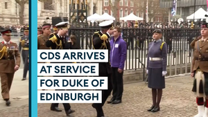 Military chief and PM arrive for Duke of Edinburgh memorial service