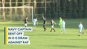 RAF U23s frustrated by 10-man Navy team in tense Inter Services opener