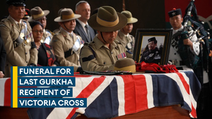 Funeral held for last remaining Gurkha recipient of Victoria Cross
