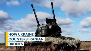 Ukraine's German-made anti-aircraft gun shooting down Russian drones