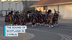 4 Scots perform Beating Retreat in Cyprus