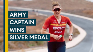 Army captain Kat Matthews takes silver medal at Iron Man World Championships