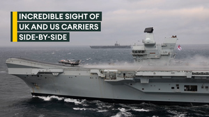 Carriers combine as Prince of Wales sails with Harry S Truman