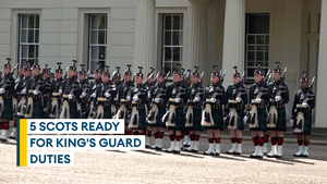 Big nerves but even bigger pride as 5 Scots start King's Guard duty
