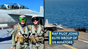 RAF pilot qualifies as US naval aviator and earns wings of gold