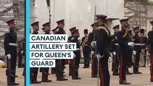 Royal Regiment Of Canadian Artillery Prepare For Queen's Guard Takeover