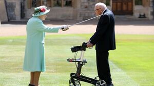 Arise, Captain Sir Tom Moore: The Moment The Queen Knights Fundraising Veteran