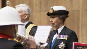 Princess Anne pays tribute to Falklands veterans in Westminster ceremony