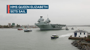 Flagship HMS Queen Elizabeth returns to sea