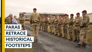 Paratroopers retrace predecessors' footsteps in Falklands