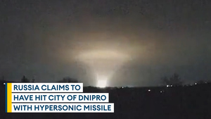 What was the missile Russia used to attack Dnipro?