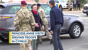 Princess Anne visits troops in Cyprus and opens new school for forces children