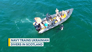 Royal Navy trains Ukrainian divers in mine detection and neutralisation