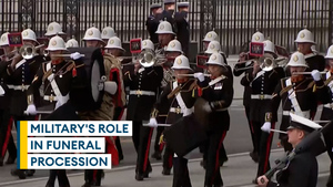Military central to Queen's funeral procession to Westminster Abbey