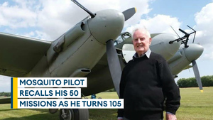 WW2 pilot recalls flying Mosquito bombing raids over Germany