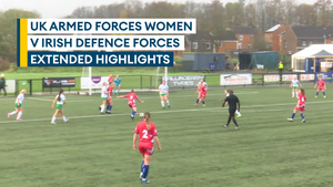 UKAF women thrash Irish Defence Forces 7-0