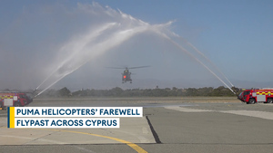 Pumas make farewell flypast over Cyprus