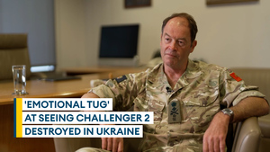 Army chief says he felt 'emotional tug' seeing destroyed Challenger 2 tank in Ukraine