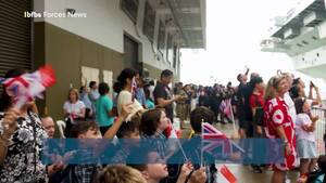 HMS Prince of Wales is welcomed to Singapore