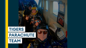 Tigers Army parachute display team drop into Sandhurst