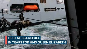 HMS Queen Elizabeth conducts first RAS for two years 