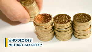 Who decides if military personnel get a pay rise?