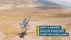 Testing out the British Army's new Apache attack helicopter in the Scottish Highlands