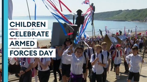 Hundreds of children parade Scarborough to celebrate Armed Forces Day