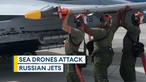 Ukraine says sea drones downed two Russian fighter jets