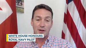 Royal Navy pilot honoured at White House after helping seize 3.6 tonnes of cocaine