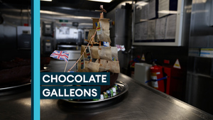 HMS Queen Elizabeth's artisan Trafalgar Day tribute