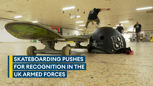 Military skateboarders put on impressive show at Inter Services