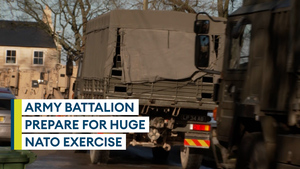 Villagers surprised by large convoy preparing for huge Nato exercise