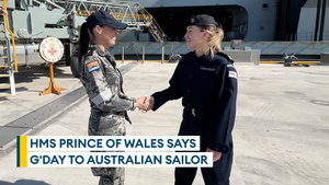 Aussie sailor given tour of HMS Prince of Wales