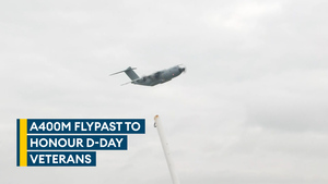 Watch: RAF flypast over ferry taking D-Day veterans to Normandy