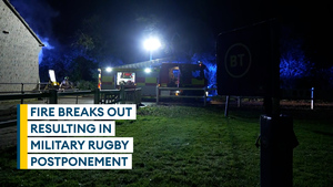 RAF v Navy rugby match called off after fire in Witney club house