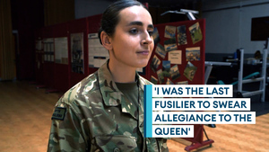 Reservist on 'massive honour' of being last fusilier to swear allegiance to Queen